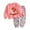 AB426 Watermelon Red, variant on Tisuna Kids Fall Pajamas Set For Girls Casual Long Sleeve Crew Neck Cartoon Print Tops And Pants Sleepwear Children'S 2 Pieces Indoor Wear Clothing Set Size 18-24 Months