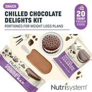 Nutrisystem Chilled Chocolate Delights Kit, Frozen, 5g Protein, 20 Count (Regular Size)
