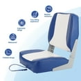 thumbnail image 4 of CazToi 2 Pack Low Back Folding Boat Seats Thick Sponge Padded Marine Seats with Rust-Proof Aluminum Hinges, 4 of 7
