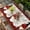 Red Beige, variant on Red Valentine's Day Table Cloths for 5 Foot Rectangle Tables, Roses Gnomes Love Heart Plaid Patio Waterproof Elastic Fitted Tablecloths, Washable Rectangular Table Cover for Camping