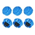 thumbnail image 4 of Interruptor de botón momentáneo de 30 mm para juegos de arcade, azul, 6 piezas, 4 of 5