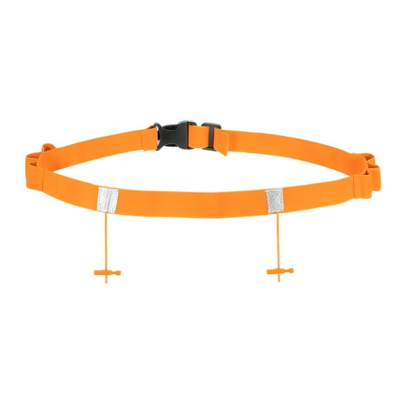 Uxcell Triathlon Belt Bib Holder, Elastic Marathon Race Number Belt with 6 Gel Loops, Orange