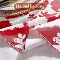 thumbnail image 4 of Christmas Vinyl Tablecloth with Flannel Backing Rectangle 60 x 102 Inch, Snowflake Waterproof Wipeable Plastic Table Cloth,Heavy Duty Table Cover for Xmas Winter New Year Holiday Dinner,Red, 4 of 6