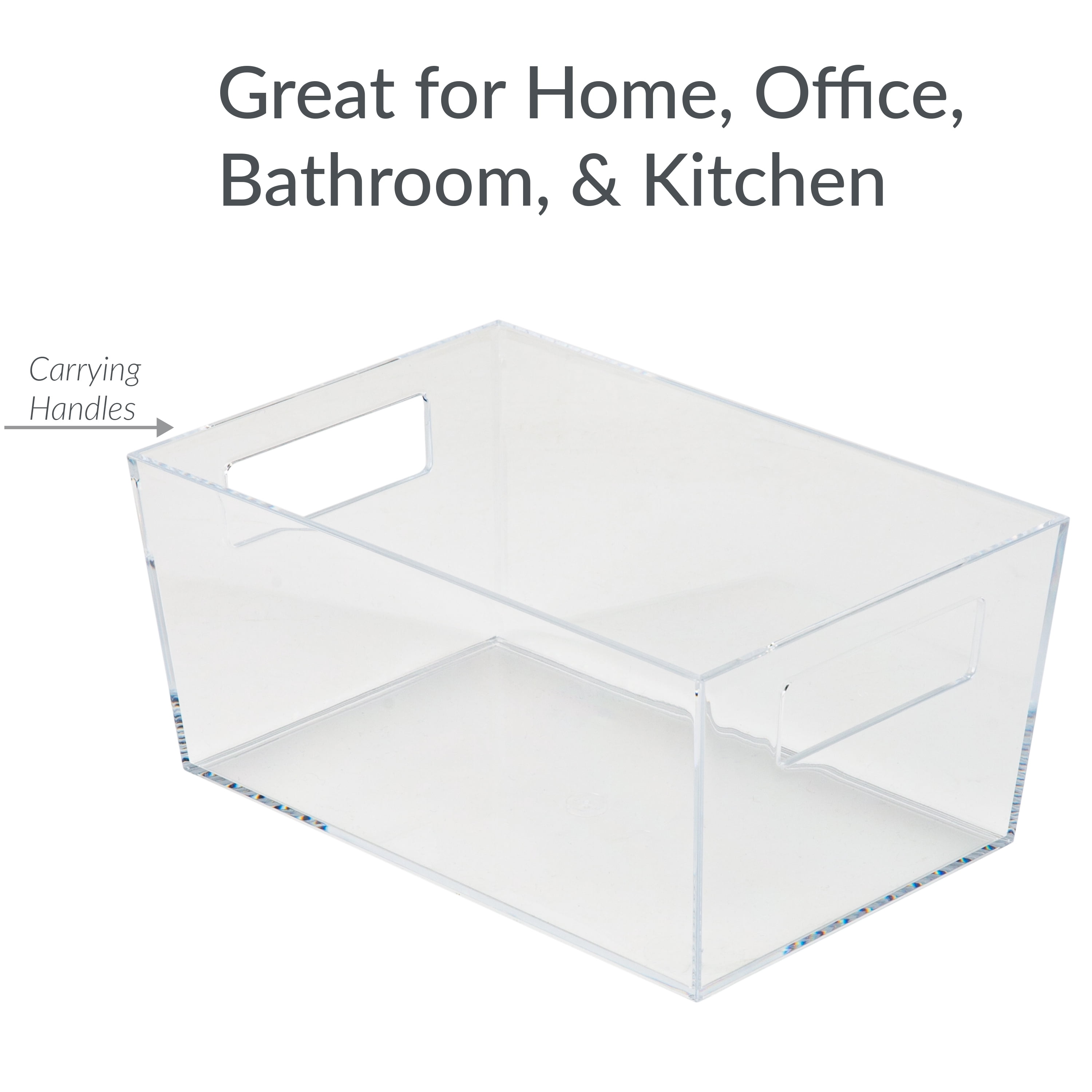 Simplify Small Plastic Storage Bin in Clear