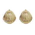 thumbnail image 2 of Fiudx Colgantes Geométricos, Tachuelas Doradas Retorcidas, Accesorios de Disco Texturizado, Moda Femenina Moderna, Uso Informal para Fiestas, Estilo Cómodo, Incluye 2 Pares, 2 of 5