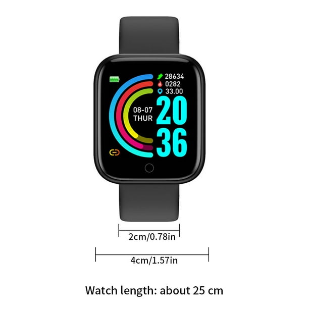 Bluetooth 4.0 Watch Heart Rate Blood Pressure Smart Watch Massage Reminder Fitness Wristwatch Watch Black