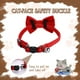 thumbnail image 5 of 2 uds collar de terciopelo para gato con cascabel y pajarita, collares para gatos separables ajustables, pajarita de seguridad para cachorros pequeños y gatitos, boda sólida, 5 of 5