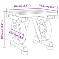 thumbnail image 4 of vidaXL Garden Footstool 40x36.5x38.5 cm Solid Wood Fir, 4 of 5
