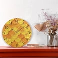 thumbnail image 2 of Yellow and Orange Fish Scales Round Wall Clock Silent Analog Battery Operated Gold Pointer Home Decor 9.84" Diameter, 2 of 11