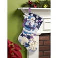 thumbnail image 3 of Bucilla Felt Applique Christmas Stocking Kit, Arctic Santa, 18", 3 of 6