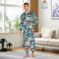 thumbnail image 6 of FORMRS Onesies Pajama for Adults Unisex Hoodie Winter Jumpsuit One Piece Sleepwear, Sizes S-2XL, Green Cartoon Truck Pattern, 6 of 7