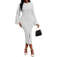 thumbnail image 2 of Women Sexy Dress Bodycon Work Dress Elegant Pencil Dress, 2 of 10
