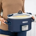 thumbnail image 4 of Carry One Touch Programmable Slow Cooker Poseidon Blue, Locking Lid, Dishwasher - Safe Parts, 4 of 6