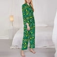 thumbnail image 3 of Goofa Tennis Rackets and Balls Printed Women’s 2 Piece Pajama Set Super,Pajamas Women's Long Sleeve Sleepwear Soft Button Down Loungewear Pjs Lounge Set Nightwear-Large, 3 of 9