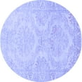 thumbnail image 1 of Ahgly Company Machine Washable Indoor Round Persian Blue Traditional Area Rugs, 3' Round, 1 of 4