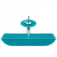 thumbnail image 1 of Polaris 640-TQ-WF-C Turquoise Robinet de Chute d'Eau de Salle de Bains Chromé, 1 of 1