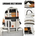 thumbnail image 3 of FORMRS Mini Backpack Purse for Women Quilted Travel Daypack Casual Shoulder Bag, White Abstract Shapes, 3 of 7