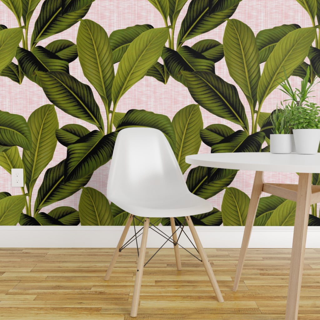 Peel-and-Stick Removable Wallpaper Leaves Green Palm ...