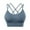 Blue, variant on Womens Cross Back Sport Bras Padded Strappy Criss Cross Cropped Bras For Yoga Workout Fitness Low Impact Bras Plus Size Shockproof Wire Free Lingerie