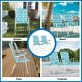 thumbnail image 4 of SKTPI Patio Lawn Webbed Folding Chairs, Outdoor Beach Portable Lawn Chair Camping Chair Beach Chair for Yard, Garden Dining,White&blue,Classic 2PCS, 4 of 13
