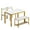 Gold&White, variant on SogesPower 4 Pieces Contemporary Wood, Iron Dining Table Set Gold/White