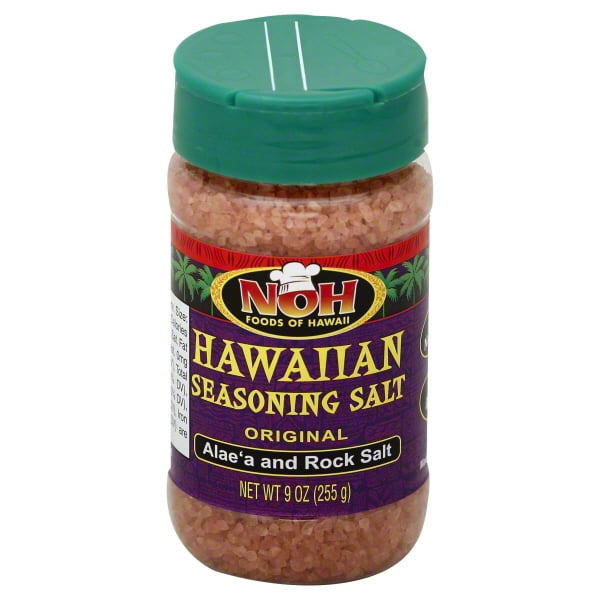 NOH Foods of Hawaii Hawaiian Seasoning Salt Alae'a and Rock Salt, 9 oz