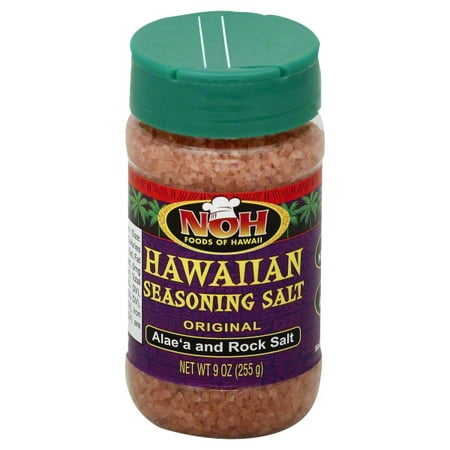 NOH Foods of Hawaii Hawaiian Seasoning Salt- Alae'a and Rock Salt, 9
