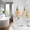 thumbnail image 5 of Coolnut Hand Towels Watercolor Yellow Flower Patterned 2 PCS, Cotton Bath Towel for Drying Face Hands Body Decorative Water Absorbent Lightweight Towels for Bathroom Ktichen Travel Gym, 16"x28", 5 of 6