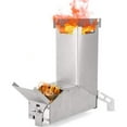 thumbnail image 1 of Youkk Réchaud de Camping en Acier Inoxydable Portable Réchauds à Bois Pliants pour Pique-Nique Barbecue Camping Randonnée, 1 of 6