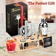 thumbnail image 6 of Eocolz 11-Piece Cocktail Shaker Set Bartender Kit with Stand | Bar Tool Set Home Drink Mixer Set with Martini Shaker, Jigger, Strainer, Mixer Spoon, Tongs, Pourer, Muddler, Bottle Opener | Cool Gifts, 6 of 7