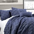 thumbnail image 2 of Lush Decor Ravello 5 Piece Comforter Set, King, Navy, 2 of 4