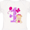 thumbnail image 4 of Inktastic First Birthday with Cute Puppy and Butterflies Boys or Girls Long Sleeve Baby Bodysuit, 4 of 5