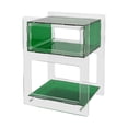 thumbnail image 5 of ToppiJoy Acrylic Side Table Rectangular Nightstand for Living Room Bedroom, Modern End Table 15.7*11.8*19.7in Green, 5 of 15