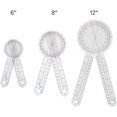 thumbnail image 2 of Goniometer Set 3 Pieces of 6/8/12 Inch Occupational Physical Therapy Protractor Tool Measurement Angle Ruler Kit Plastic 360 Degree Universal (3pc), 2 of 7