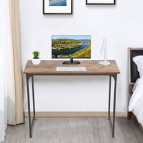 BestOffice 39" Computer Home Office Gaming Desk Desk Engineered Wood Shelves, Craft Desk Study Writing Table for Home Office,Vintage