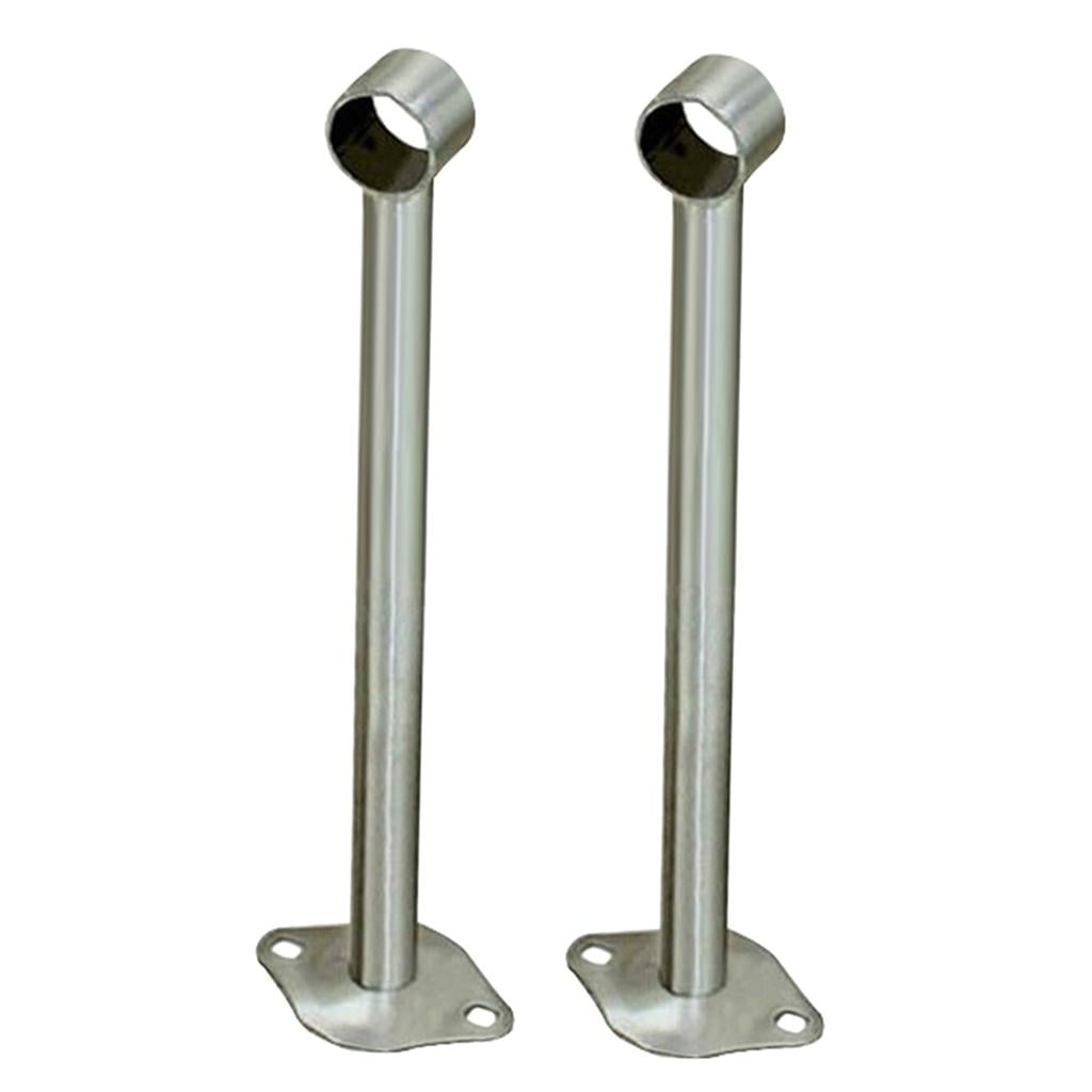 Axioma 4x Pack of 2 Stainless Steel Wardrobe Lever Wall Mounted Support Ceiling-Mount Bracket Rod Holder Support Hanger