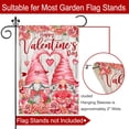 thumbnail image 4 of Valentines Day Garden Flag, Valentine Garden Flag 12x18 Double Sided, Happy Valentine''s Day Gnomes with Love Heart Roses Burlap Yard Flag for Home Lawn Outdoor Decorations, 4 of 6
