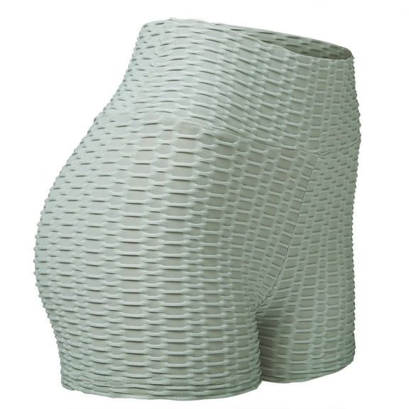 Yoga Shorts for Women High Waist Tummy Control Hot Pants Textured Sports Gym Running Beach Shorts