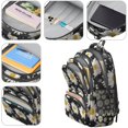 thumbnail image 4 of Black Sunflower Backpack for School,Cute School Bag,Schoolbag with Adjustable Shoulder Straps & Padded Back,16.9 Inch, 4 of 5