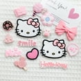 thumbnail image 3 of 1PCS MINISO Pink Hello Kitty Charming Shoe Accessories Cute Cartoon Characters Detachable Shoe Buckles New Sandals Decoration, 3 of 7