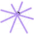 thumbnail image 2 of Fnochy Light up Lighted Spider Web 12 Ft, 120 LED Halloween Spider Web Lights Giant, Halloween Decorations Outdoor Waterproof, for Halloween Outdoor Indoor Yard Party Haunted House Decor, Purple, 2 of 4