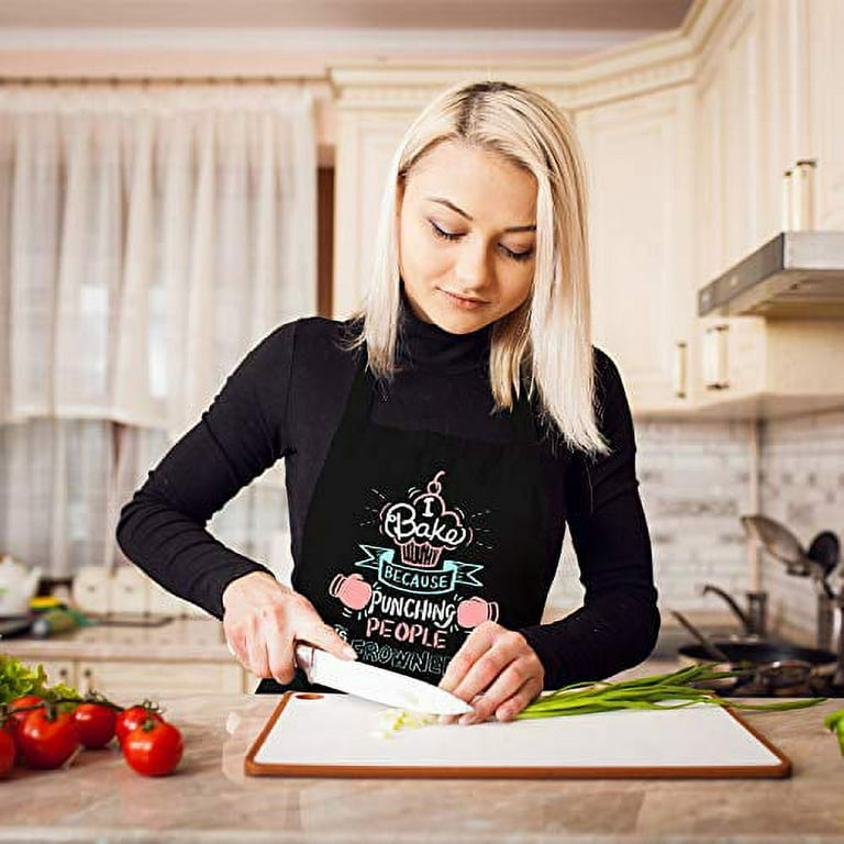 Saukore Funny Baking Aprons for Women Men, Adjustable Kitchen Chef