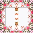 thumbnail image 6 of Metal Light Switch Plate Cover Orange Pink Mandala Star Flower Tile Pattern MDL053, 6 of 13
