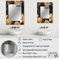 thumbnail image 4 of Designart "Golden Hydrangea Reverie" Damask Wall Mirror, Printed Yellow Wall Mirror, Bohemian Bathroom Wall Mirror, Decorative Damask Mirror - 30x40 Inch, 4 of 5