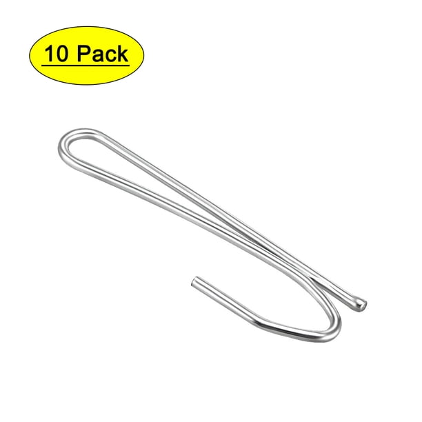 Ganchos para Cortinas Uxcell de 2.48" Metal Electrochapado Tono Plateado Paquete de 10