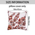 thumbnail image 5 of REGALWOVEN Set of 2 Embroidered Decorative Throw Pillow Covers Square Couch Cushion Covers Pink Flower 18" x 18", 5 of 6