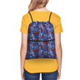 thumbnail image 4 of Sigee Abstract Colorful Butterflies for Drawstring Zipper Backpack ,Waterproof, Durable, Lightweight Gym Bag for Sports, 4 of 5