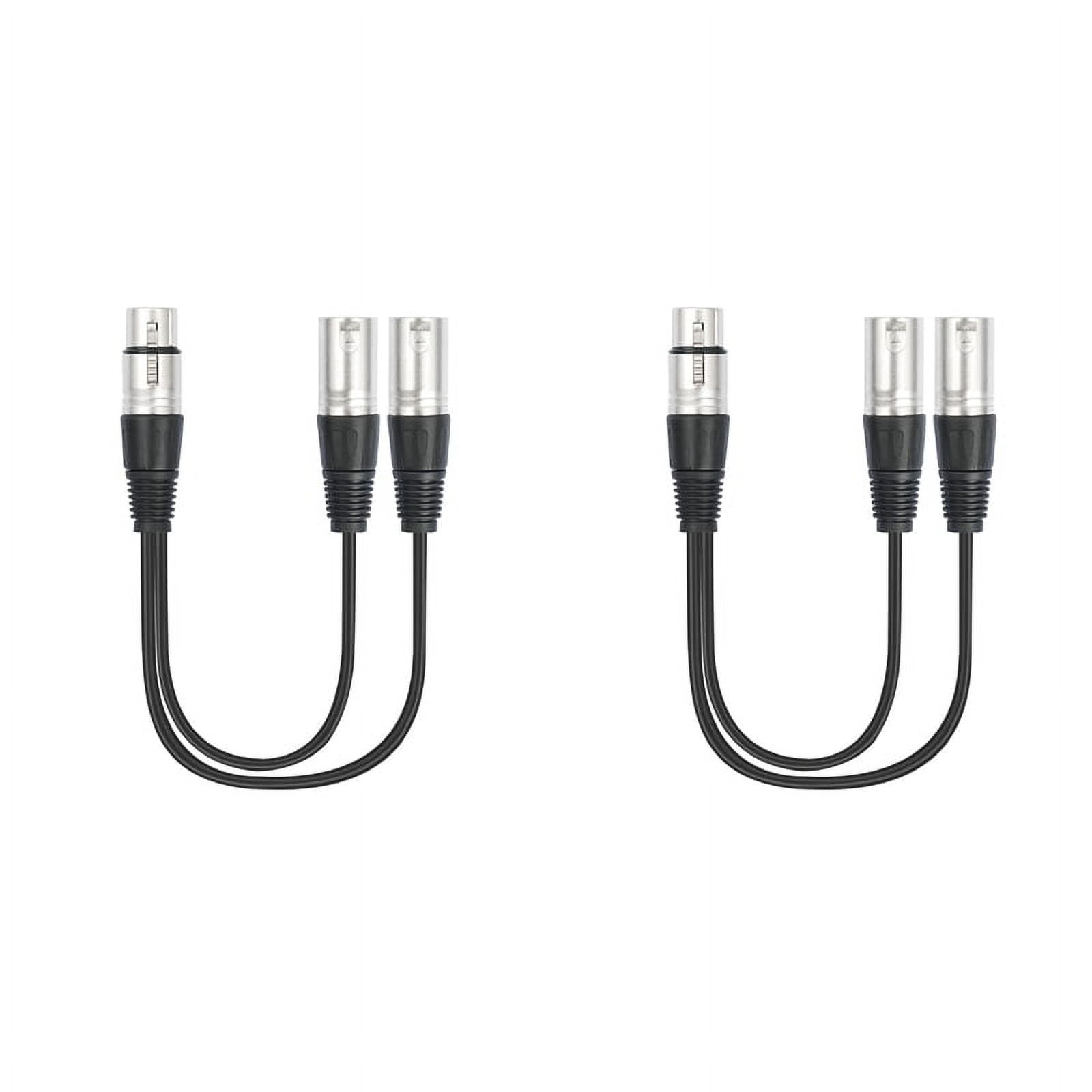 2X Cable Divisor en y XLR Hembra A Doble Macho de 30 cm y 3 , Adaptador ...