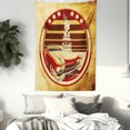 thumbnail image 4 of Old Car Decorations Wall Hanging Tapestry, Vintage Car Image with American Symbolism and Statue of Liberty on Old Paper, Bedroom Living Room Dorm Accessories, 40 X 60 Inches, by Ambesonne, 4 of 5