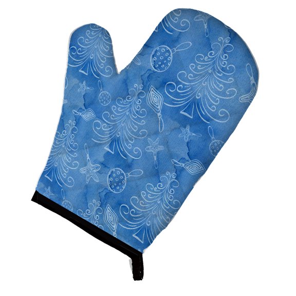Watercolor Christmas Trees and Ornaments Oven Mitt